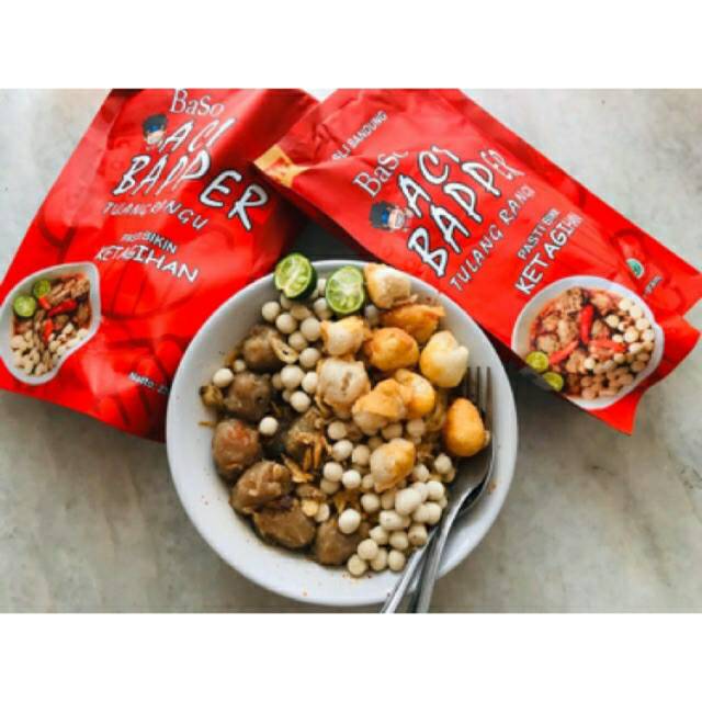 

Ready banyak Baci baso aci baper tulang rangu pedas gurih