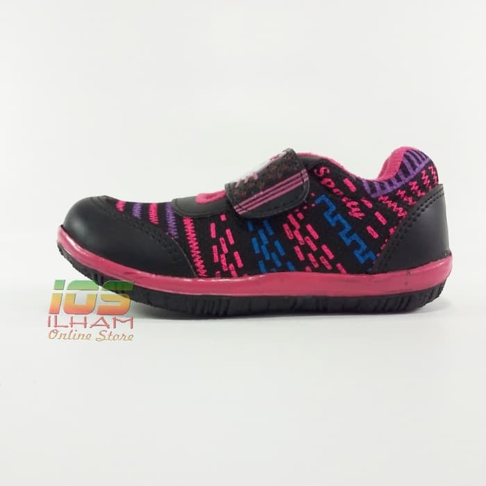 Sporty Hello Kitty LB/BR Sepatu Anak Perempuan Size 26-35 Hitam Pink