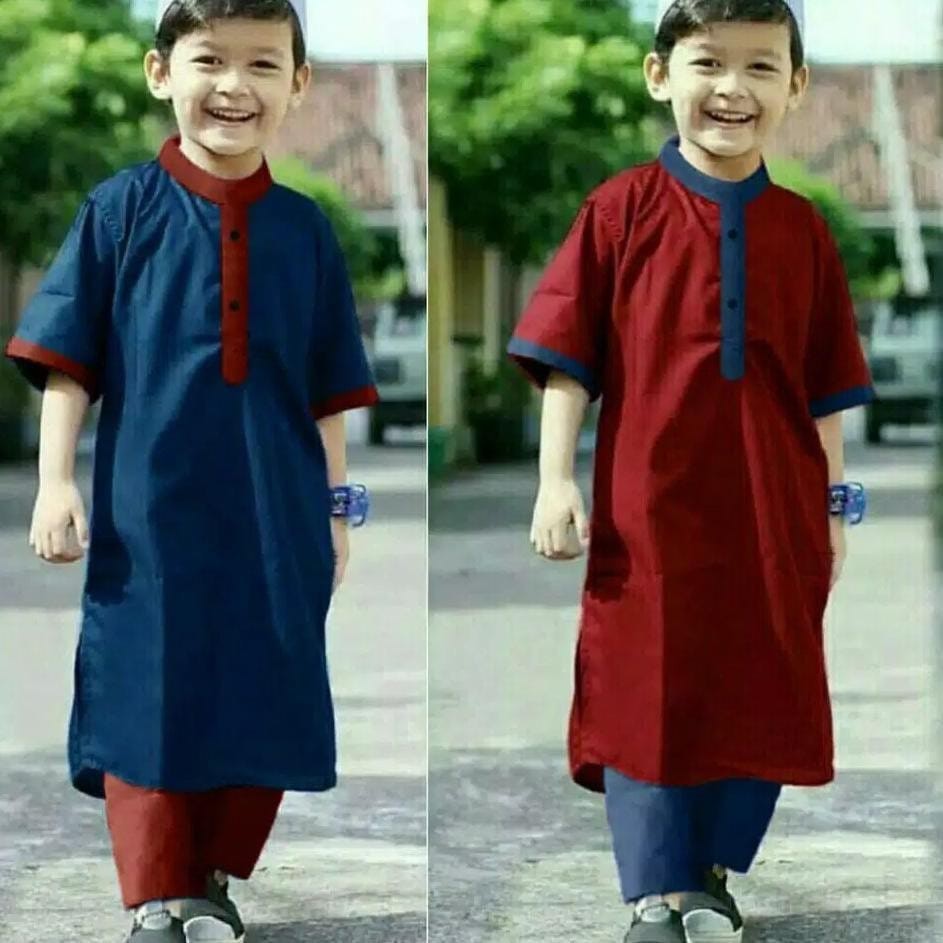 Baju Koko Anak/Stelan Koko Turki Anak Laki- Koko Pakistan - 2 - 8 tahun