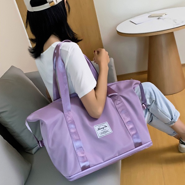 Tas Traveling Wanita Koper Bag Lipat Foldable Luggage Import