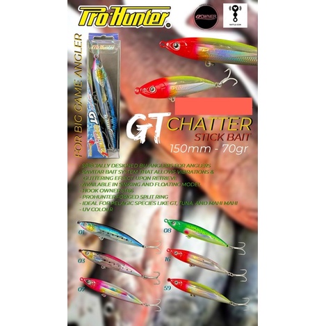 Prohunter GT Chatter 150mm/Stick Bait/Umpan popping