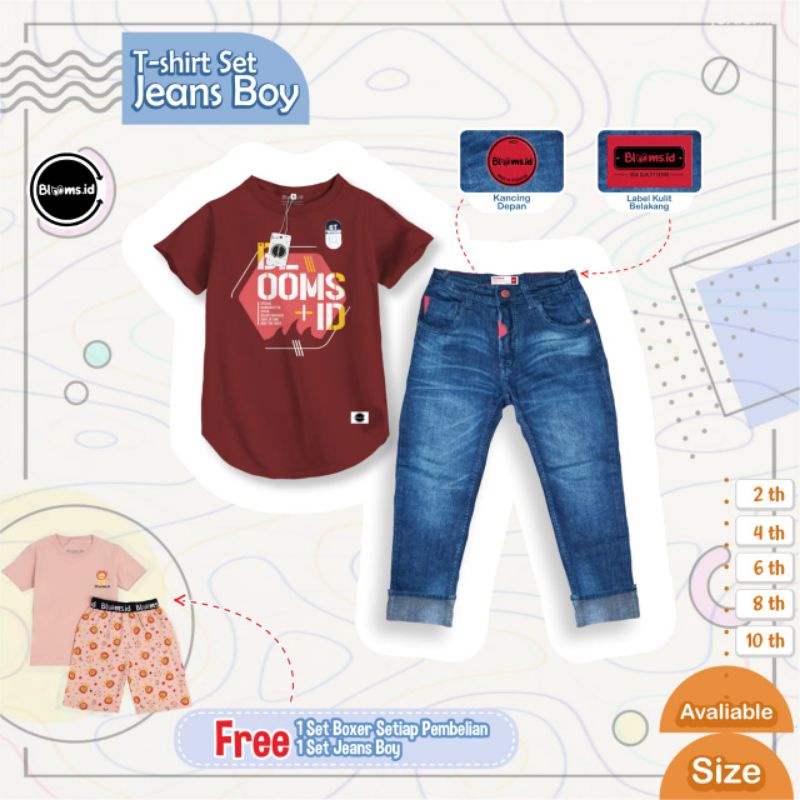 Set jeans boys blooms.id rumah gamis naseebah