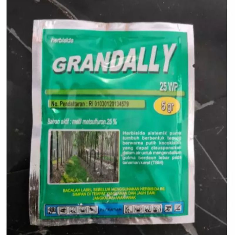 herbisida grandally metil metsulfuron 25wp kemasan 5 gram