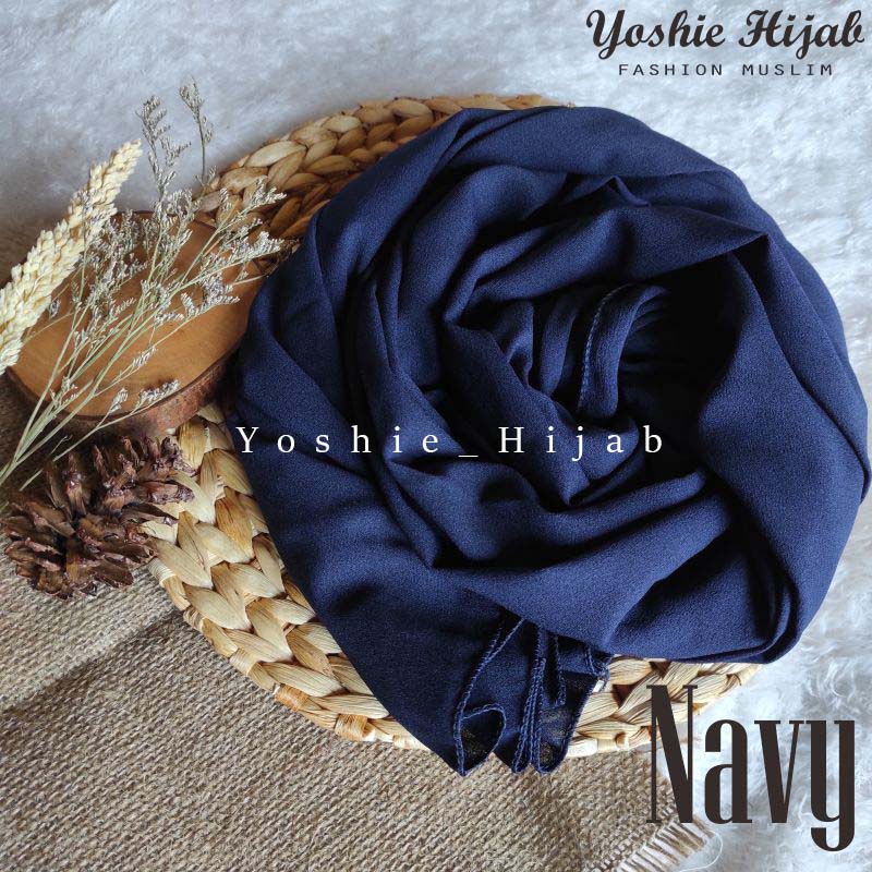 Kerudung instan Jilbab Bergo Maryam Simpel Jumbo XL Diamond-Navy