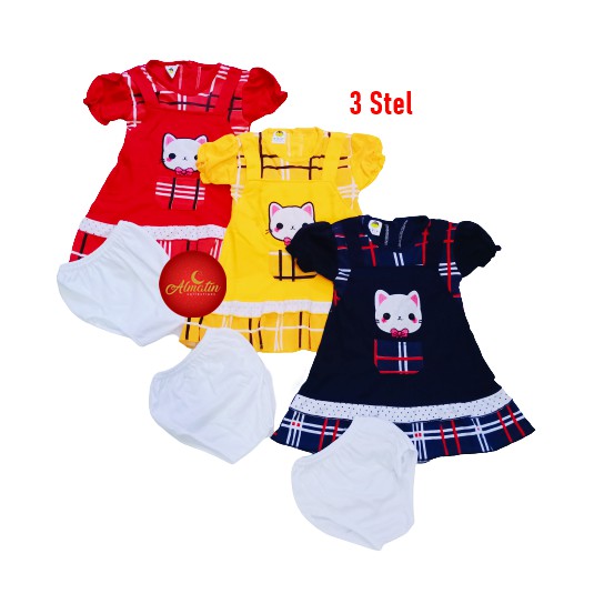 Baju Bayi Model Dress MURAH Baby Girl / Rok Bayi Perempuan Pakaian Bayi Cewek