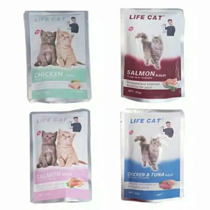 Makanan Kucing Basah Life Cat Pouch 85Gram