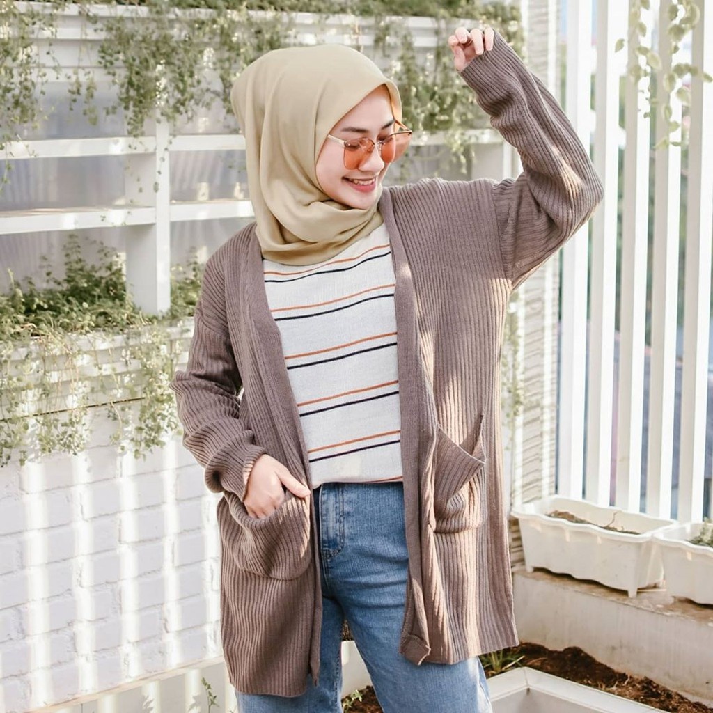 cardigan rajut wanita panjang sweater kardigan rajut oversize jumbo outer korea long gardigan rajut