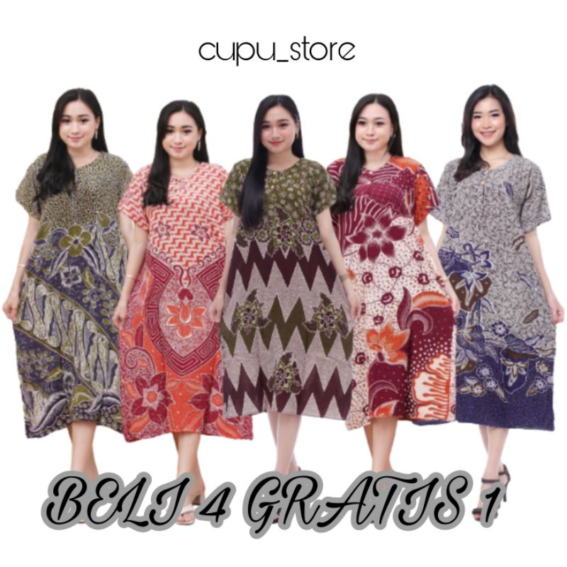 Daster Batik base motif random Daster murah busui