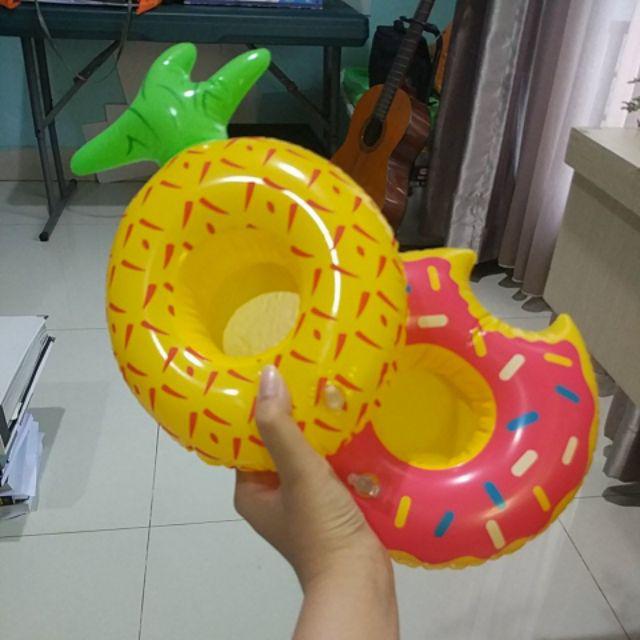 Cup Holder Float Donat Pink Pelampung Gelas Pelampung Minum Ban Gelas