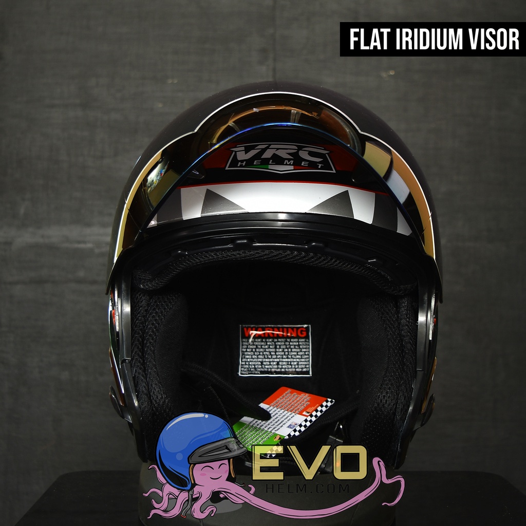 HELM CENTRO VRC ORIGINAL VISOR IRIDIUM FREE BUBBLE - ONGKIR 1KG SAJA