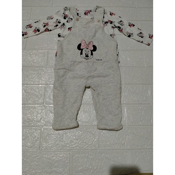 New No Tag Set Dungarees H&M Baby x Disney Minnie Mouse 2in1 New Dungarees Minnie Mouse HnM Baby Set