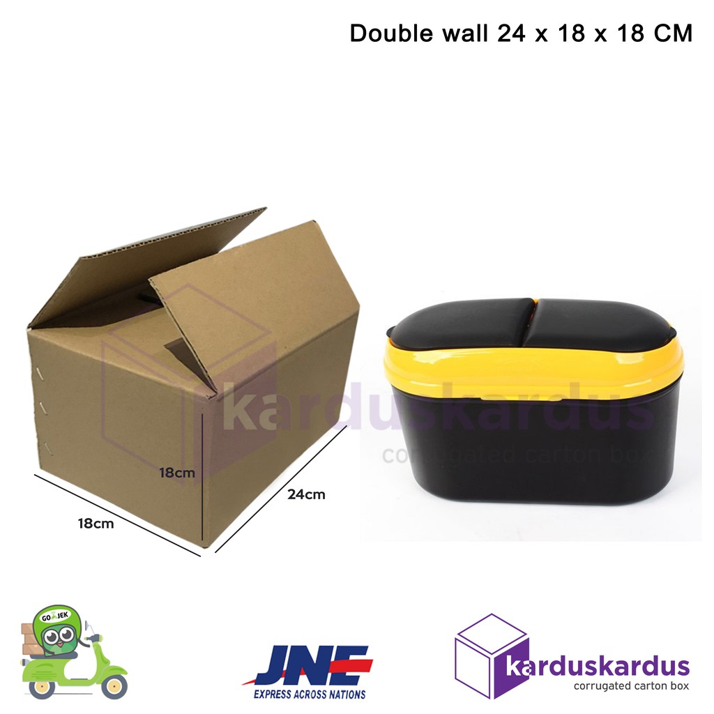 

KARDUS | BOX | KARTON PACKING DOUBLE WALL ( 24 x 18 x 18 ) TEBAL POLOS KOKOH