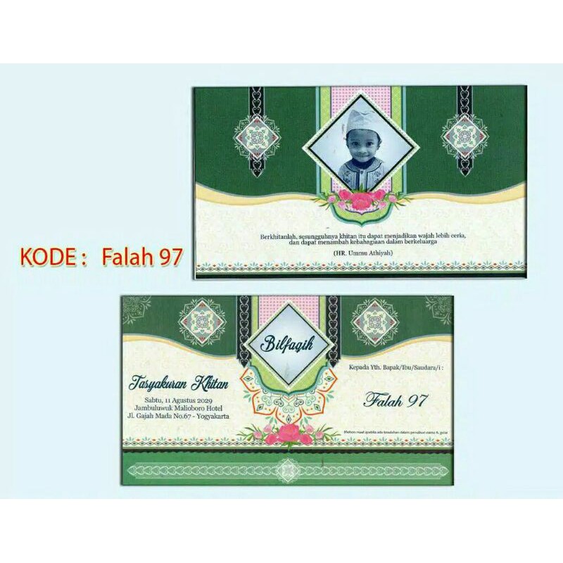 Jual UNDANGAN KHITANAN FALAH 97 / UNDANGAN MURAH | Shopee Indonesia