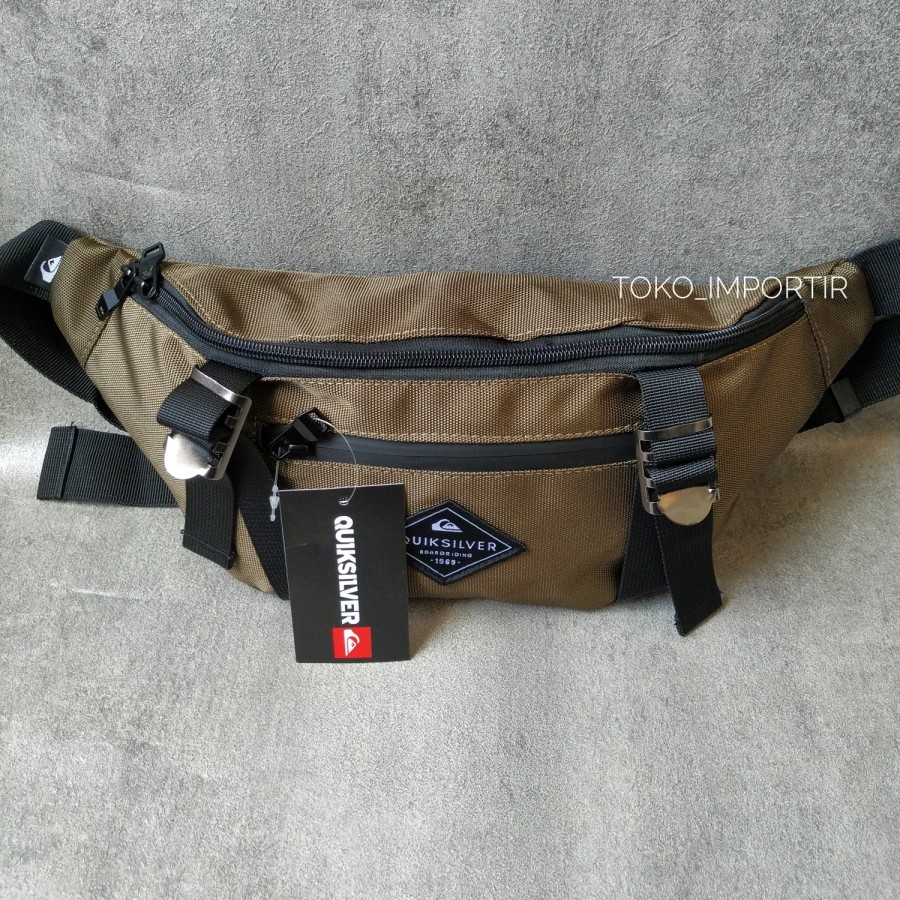 Waistbag Pria Quiksilver Waterproof / Tas Pinggang Pria Import