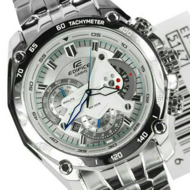Jam Tangan Elegant Pria Casio Edifice Silver grey Original BM