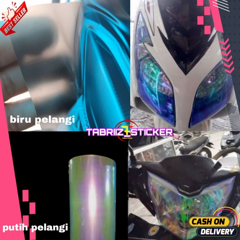 sticker skotlet headlamp motor mobil hybird / skotlet hybird