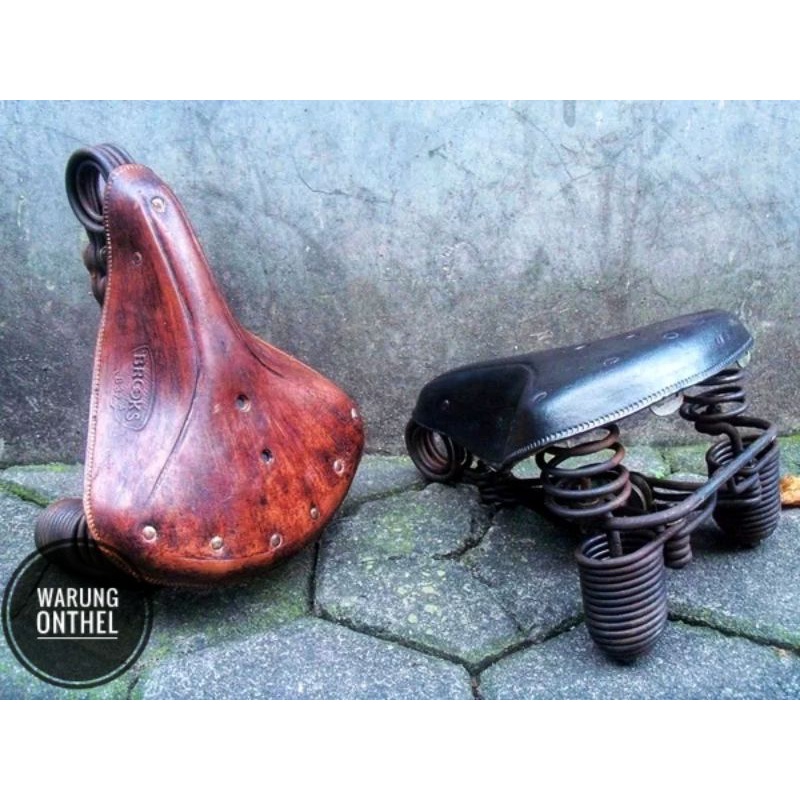 SADEL SEPEDA ONTHEL - SADEL KULIT SEPEDA ONTEL - SADEL GELUNG KULIT SEPEDA ONTEL ONTA UNTO - Sadel g