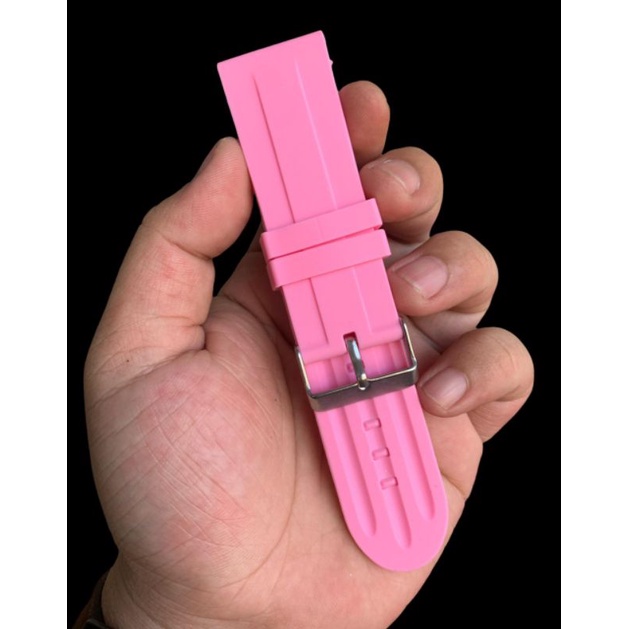 Strap Tali Jam Tangan Karet Pink langka size 26MM