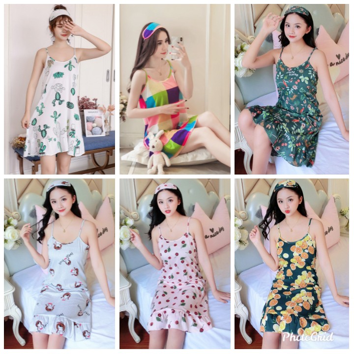 BAJU TIDUR DRESS PIYAMA IMPORT PREMIUM IMUT BANYAK MOTIF