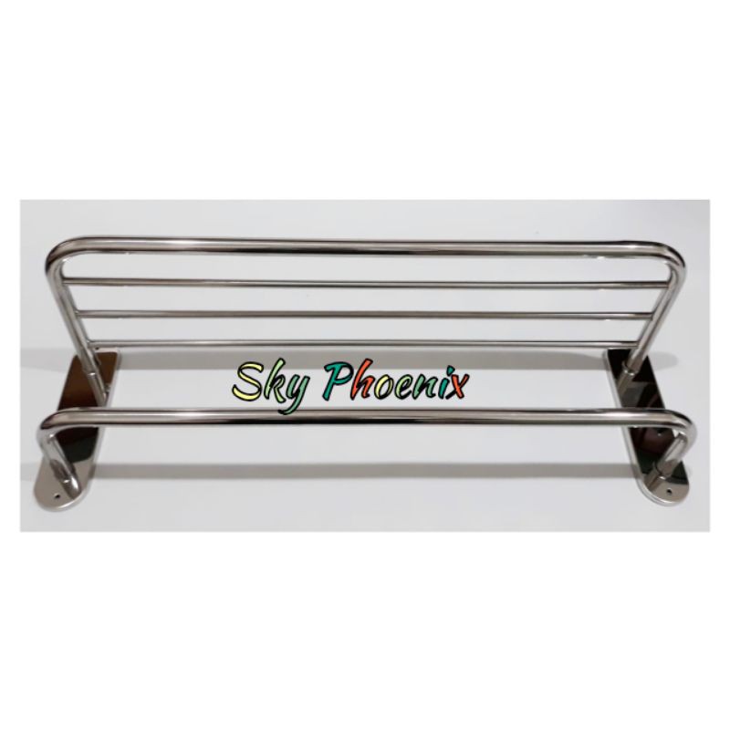 Rak Handuk Stainless steel Gantungan Handuk Jemuran Handuk 80 cm - Putih