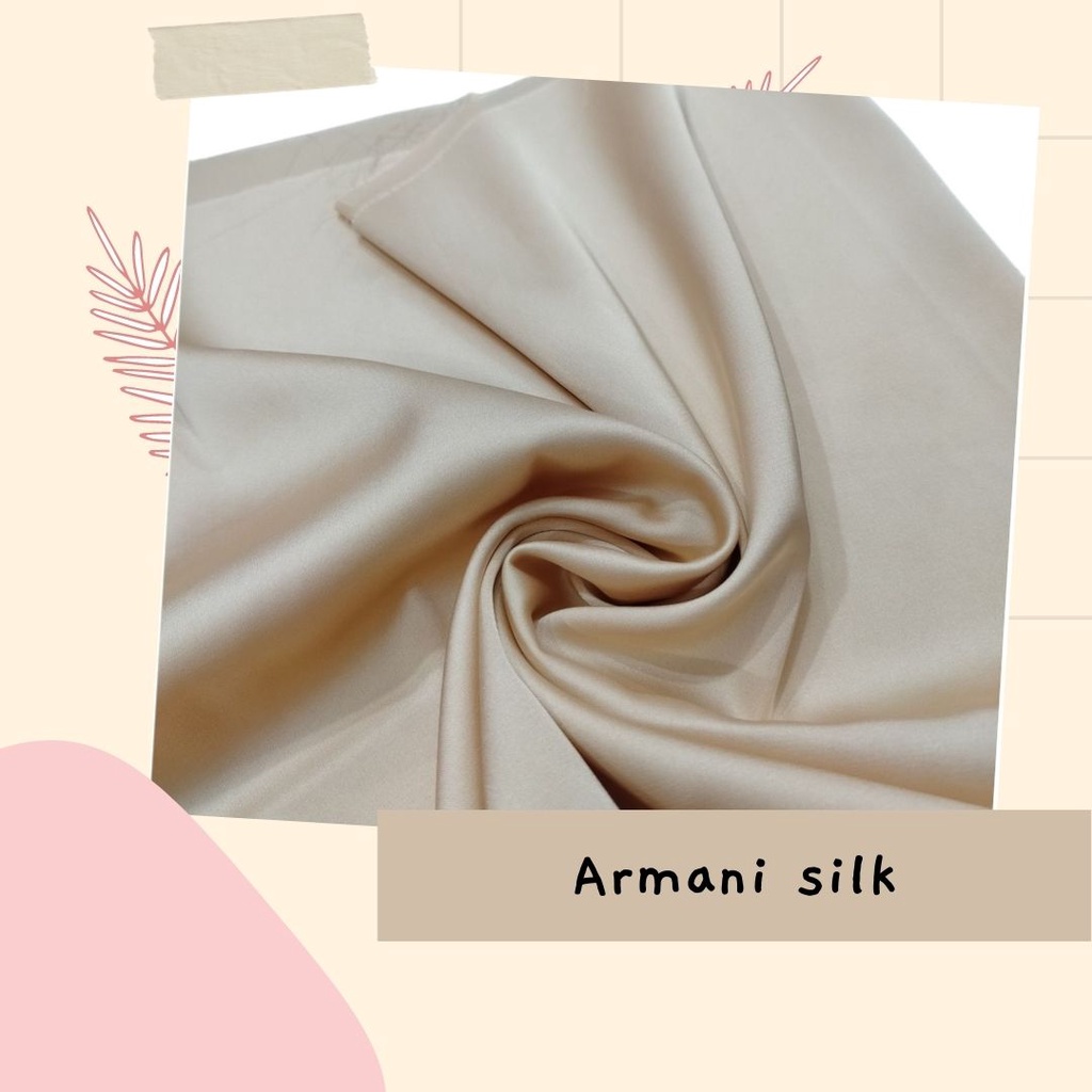Bahan saten Armany silk premium setapura armani / kain satin armani 100% silk original