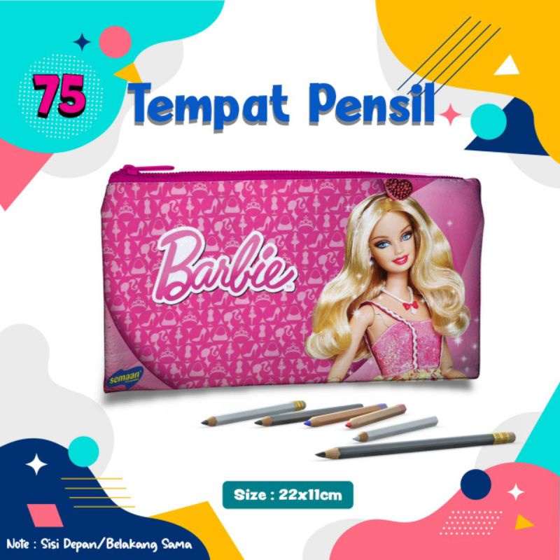 

Tempat Pensil Dompet Pouch Kulit Sintetis Motif Barbie