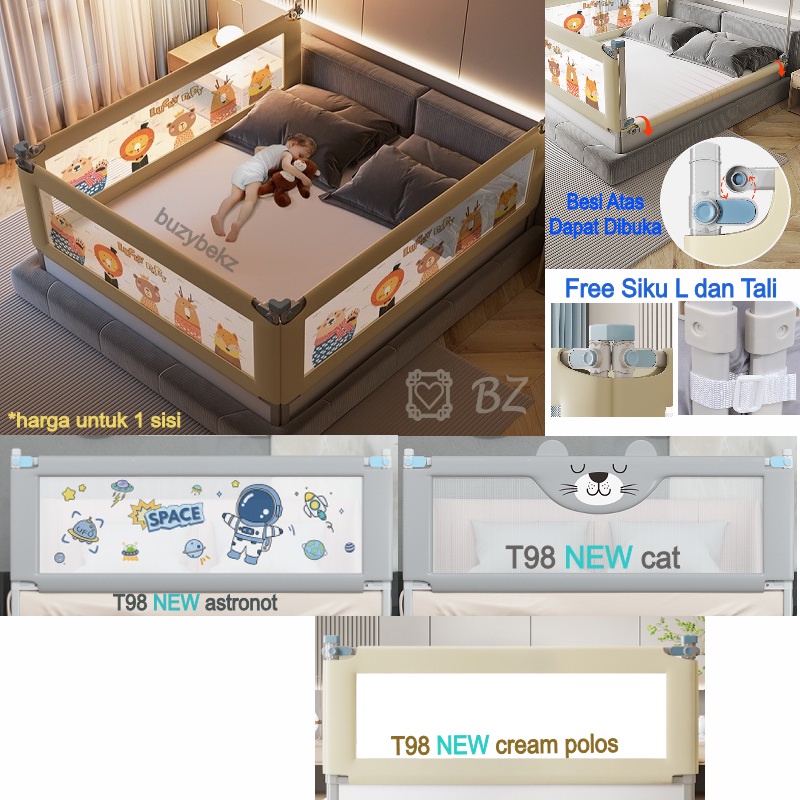 BZ Bedrail Baby Bed Guard Rail EXTRA TALL  Pagar Pengaman Kasur Tempat Tidur Ranjang Bayi Balita