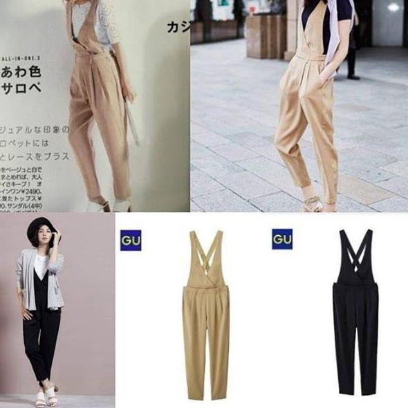 Harga Heboh✰ GU Uniqlo Salopette Tapered Pants - 01 [simbol2]