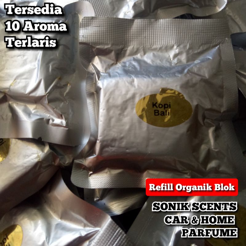 Refill Organik Blok Parfum Mobil &amp; Ruangan Sonik Scents Harga Grosir Terjamin