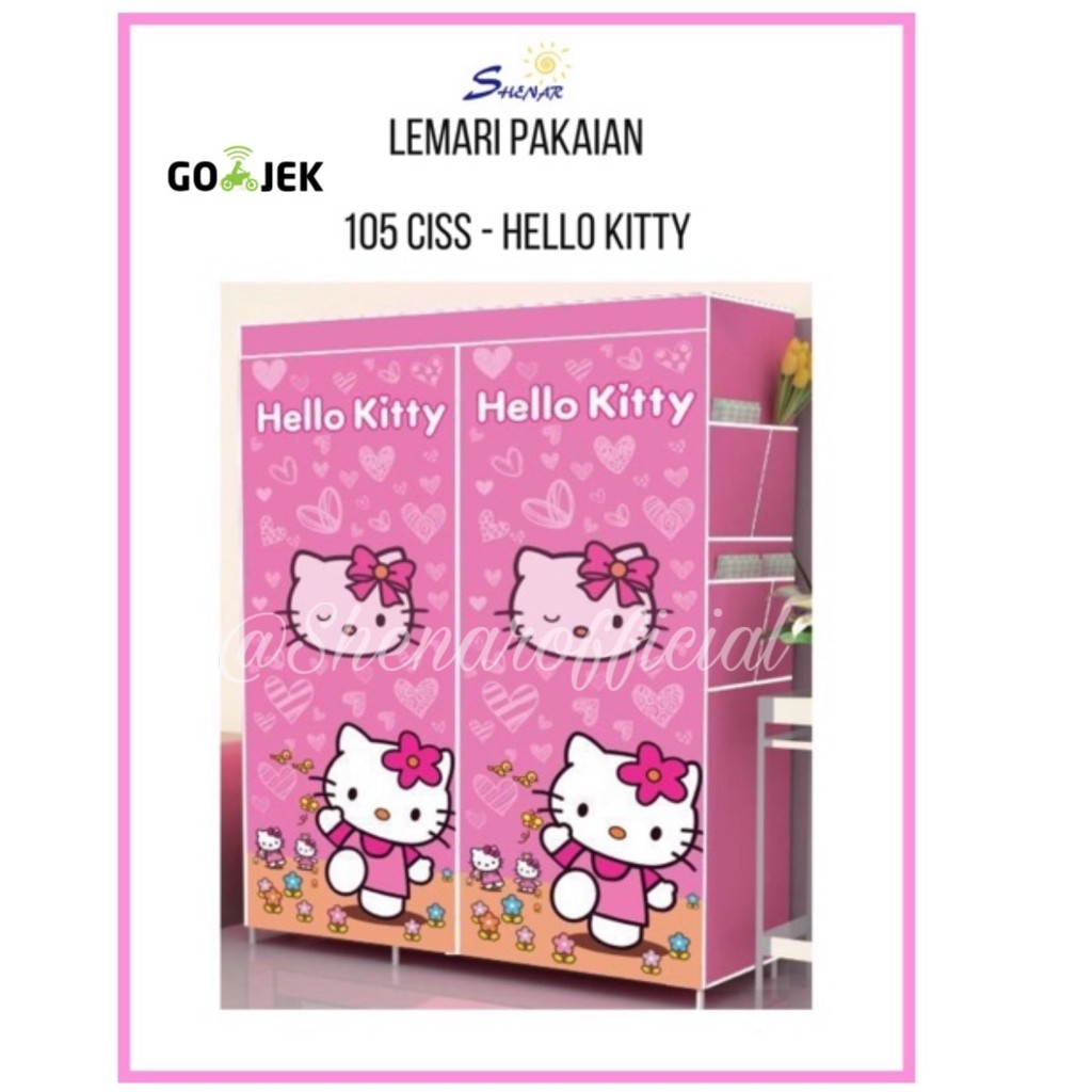 LEMARI BAJU PORTABLE BONGKAR PASANG RAK BAJU SUSUN DENGAN PENUTUP LACI FURNITURE SERBAGUNA MULTIFUNGSI LEMARI 105 CISS MODERN RAK PAKAIAN SUSUSN MULTIFUNGSI TEMPAT PENYIMPAN JAS TOPI SANDAL SEPATU LEMARI GANTUNG KARAKTER