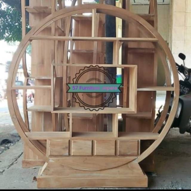 Partisi Rak Buku Rak Boneka/Tas Hias Mentahan Pajangan Ruang Tamu