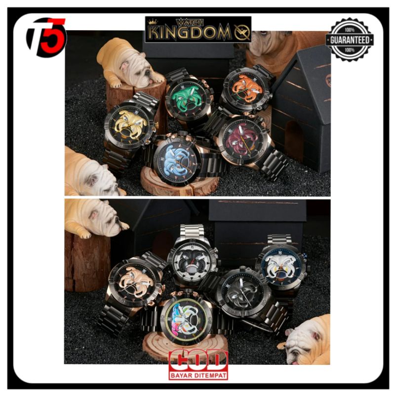 Terbaru Jamtangan pria T5 Bulldog Lover T5 H 3736G Original water Resist Include box BuldogLovers