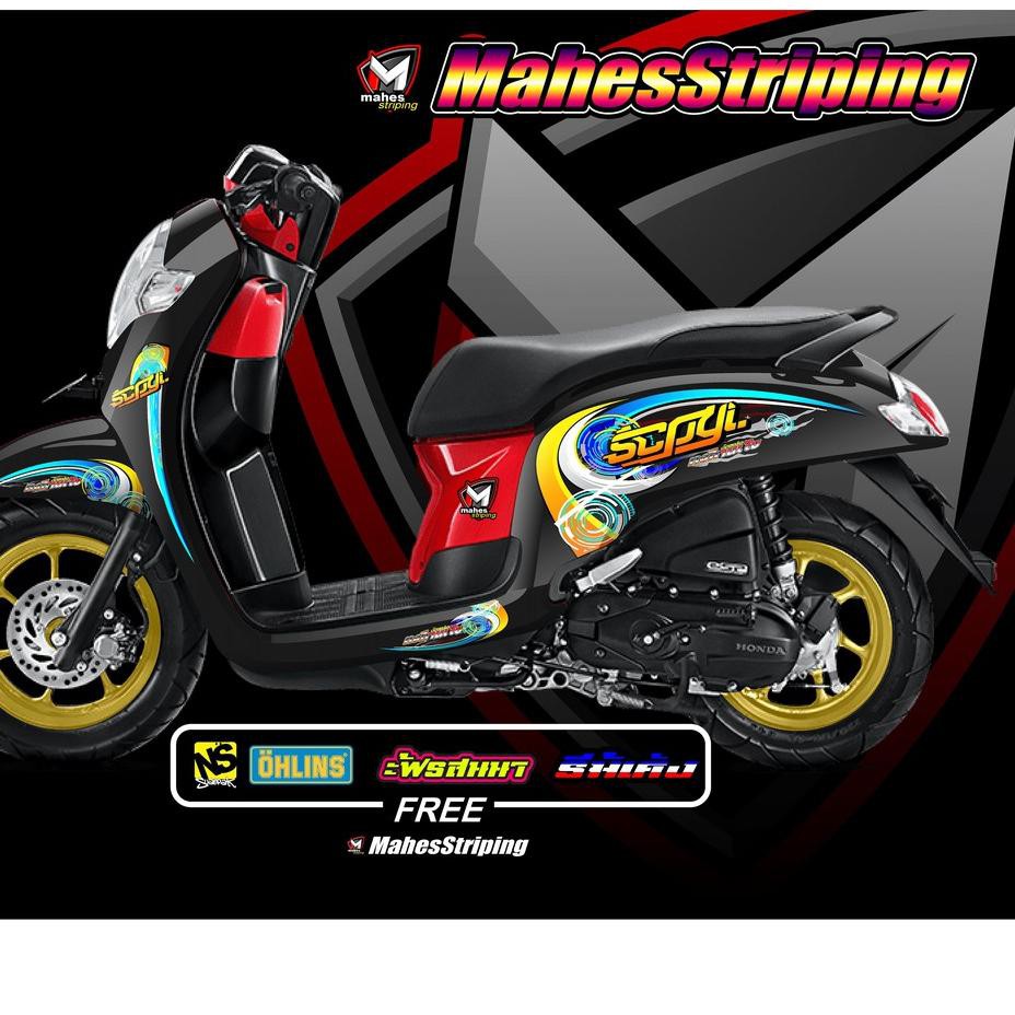 V 64 Striping Scoopy Stiker Striping List Motor Motor Honda