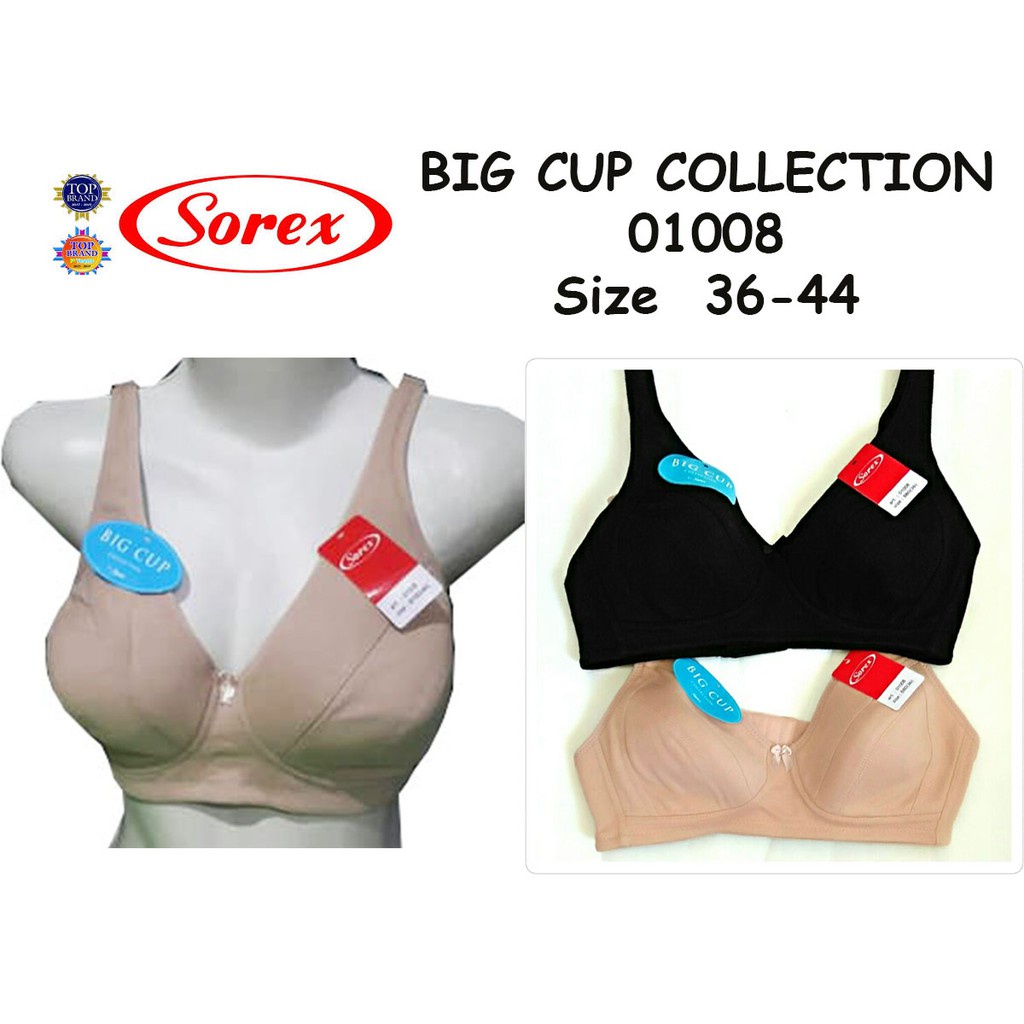 BRA Cup Besar Sorex 01006 atau 01008 BH  busa tipis tanpa kawat big cup size 36 38 40 42 44 bh besar BTK kait 2