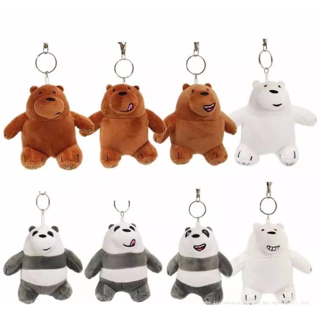 Jual We bare bears Keychain miniso gantungan kunci panda ice bear