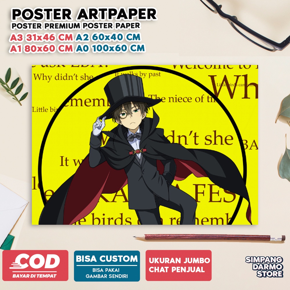 Jual TOKO POSTER DARMO STORE Poster Oreki Houtarou Karakter Anime