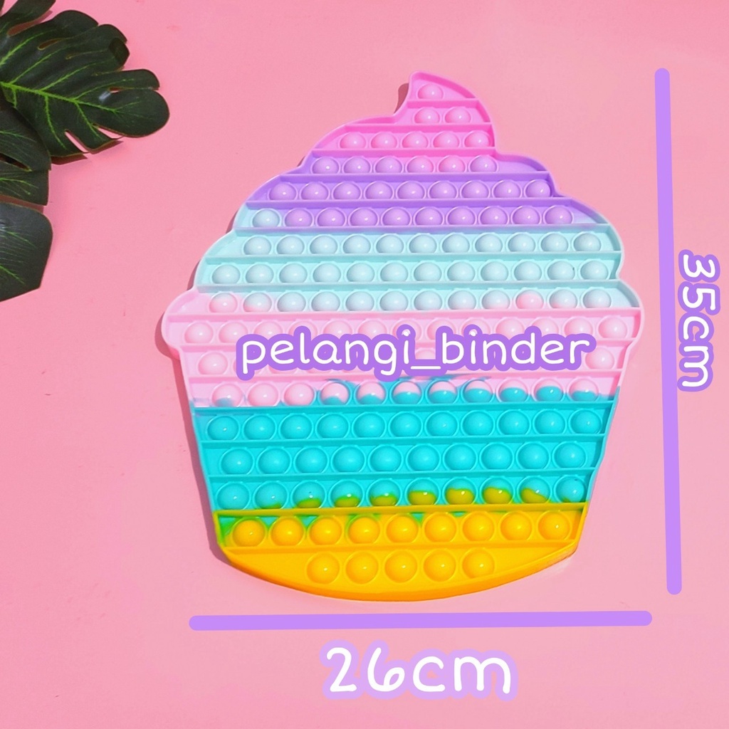 Pop it jumbo ice cream/ kupu-kupu/dinosaurus-Cup cake ice cream