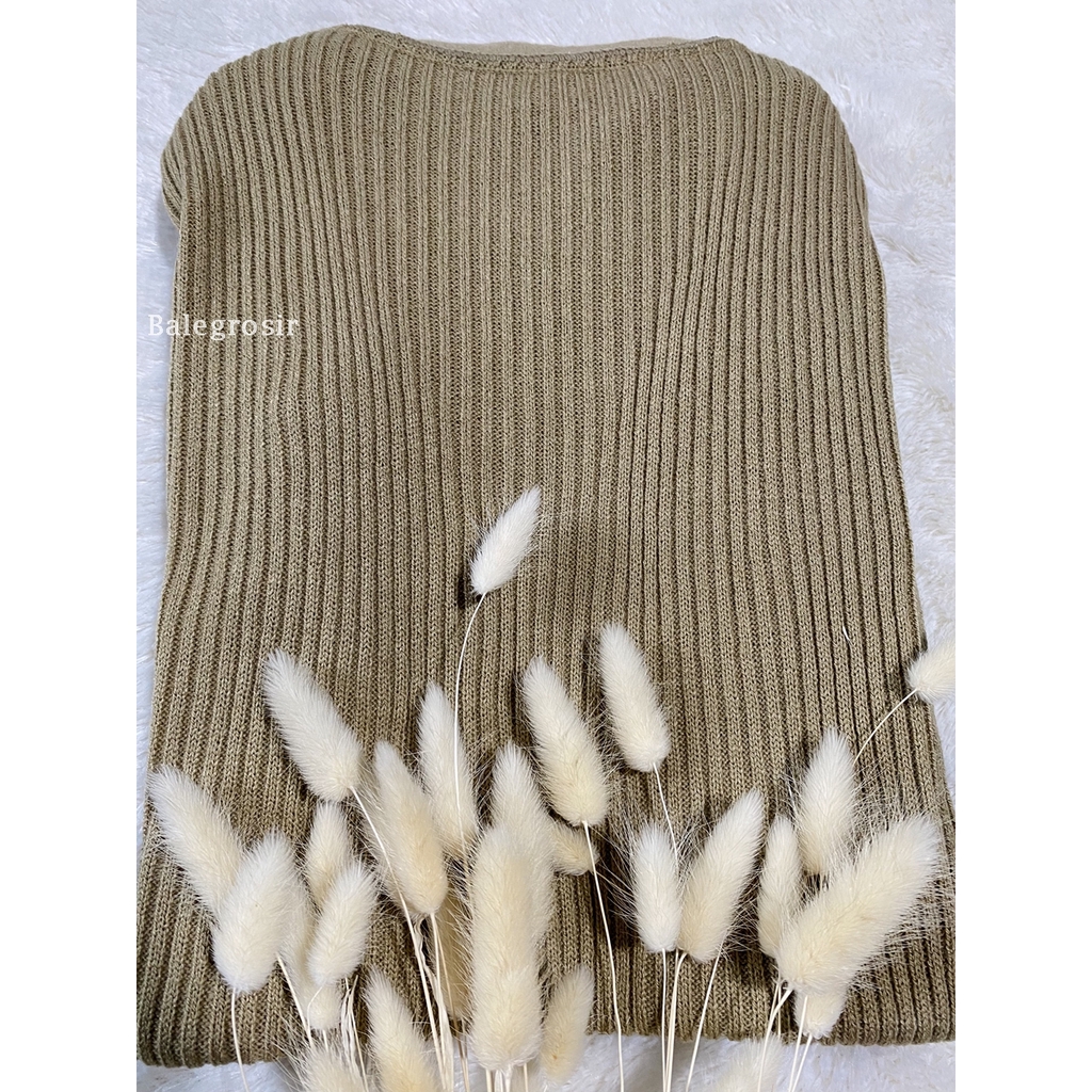 Cardigan Rajut Halus Long cardigan Belle oversize-Belle Cream/Mocca