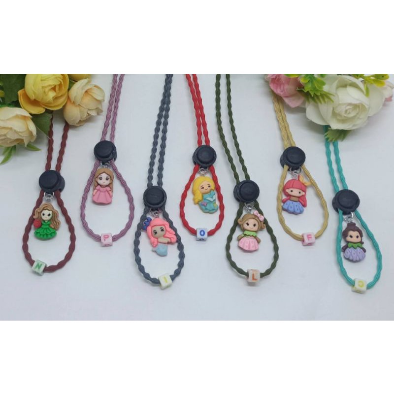 Strap Masker Karakter Gantung Princess Tali Masker Strap Masker Tali Gembul Strap Masker 2in1Cute Bo
