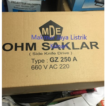 Ohm Saklar MDE GZ 4P 250A Side Drive / COS MDE GZ 4 Phase 250 Ampere