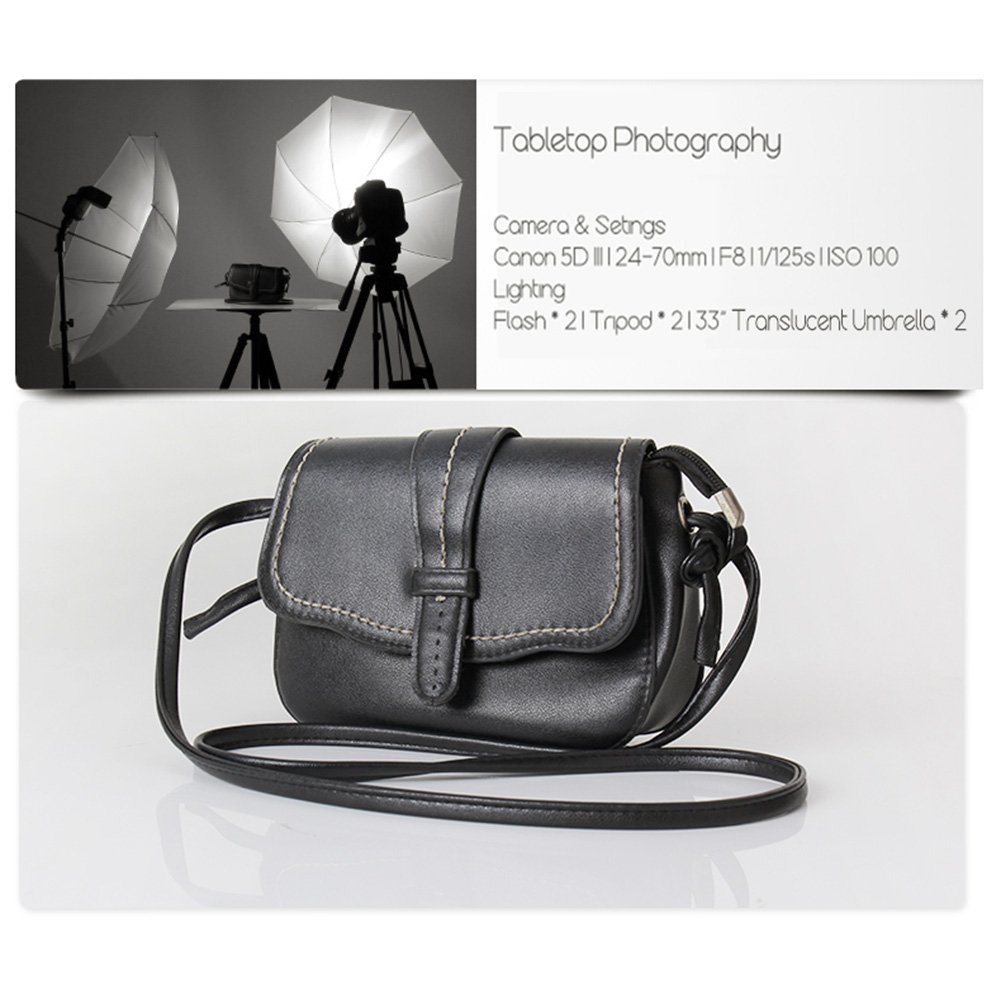 TaffSTUDIO Payung Soft Umbrella Fotografi Studio 84cm + Bohlam 45W - P90L - Black