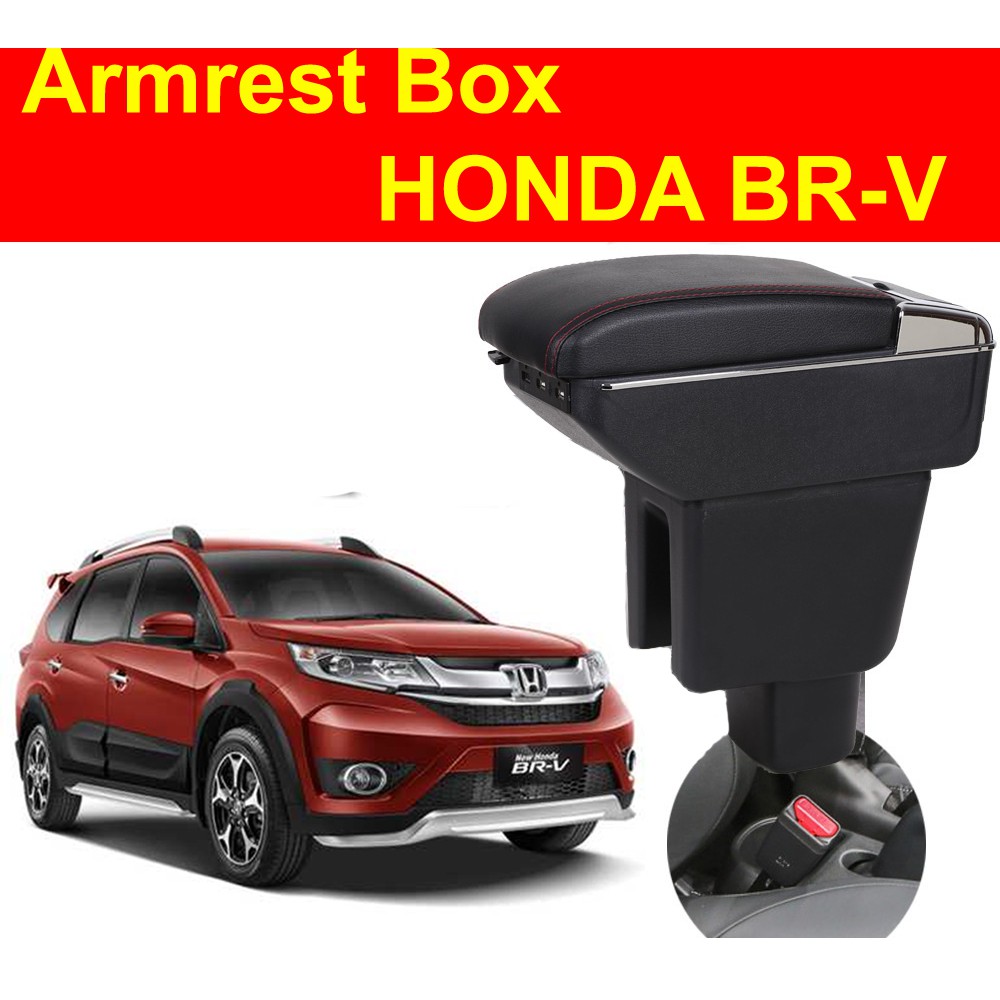 Arm Rest Box Kotak Alas Lengan HONDA BRV - BR-V dual stack 7 Port USB Charger