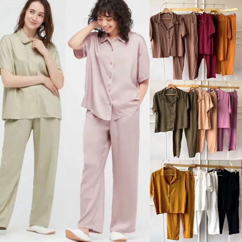 Baju tidur Un*Lo Satu Set Baju Rmh | Baju Santai