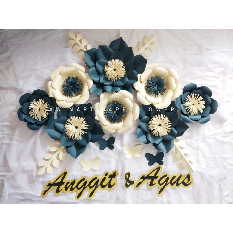 paperflower backdrop/bunga dekorasi