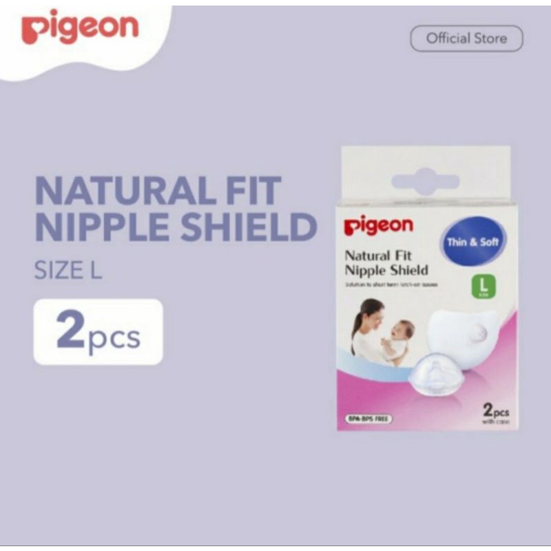 Pigeon Nipple Shield Pelindung Puting penyambung puting Natural Fit Silicone