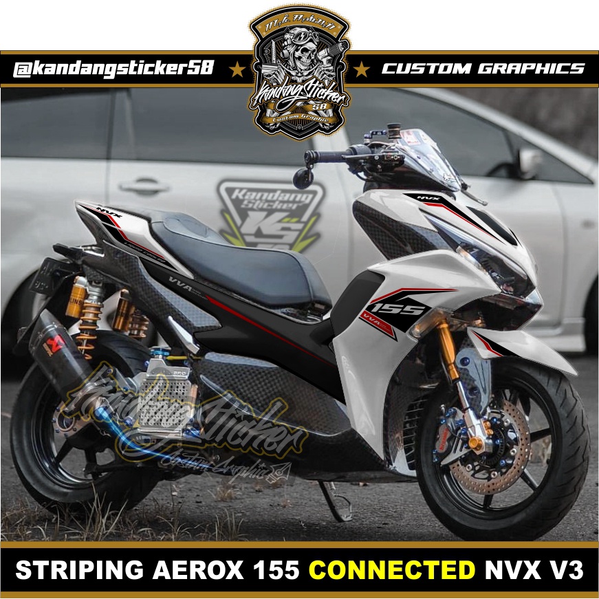Striping Aerox 2020 connected Nvx Malaysia Sunmori Mandalika Striping Nvx Malaysia Thailand Thailook