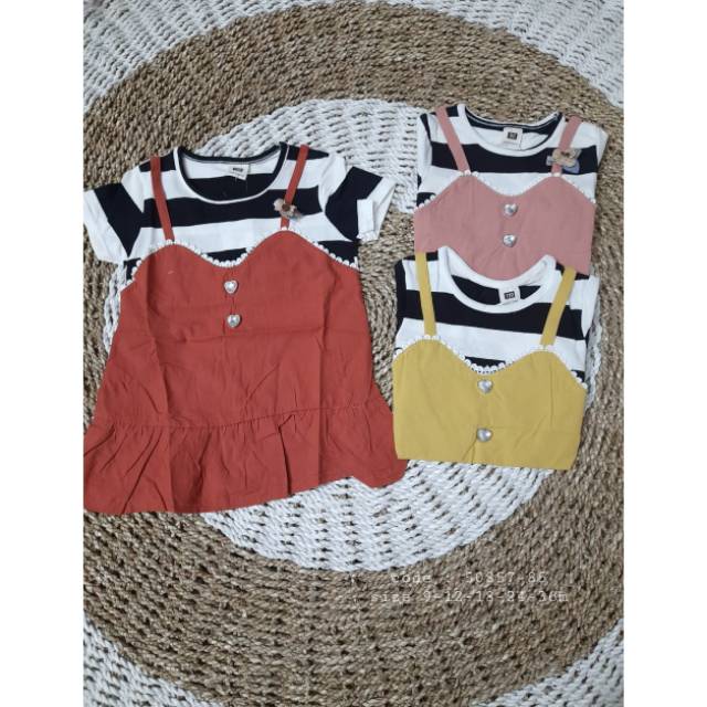 Stripe Dress Impor Anak Perempuan