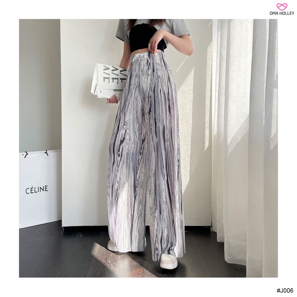 (COD) OH Fashion Wendy Pants Celana Printing Knitt Wanita #J006