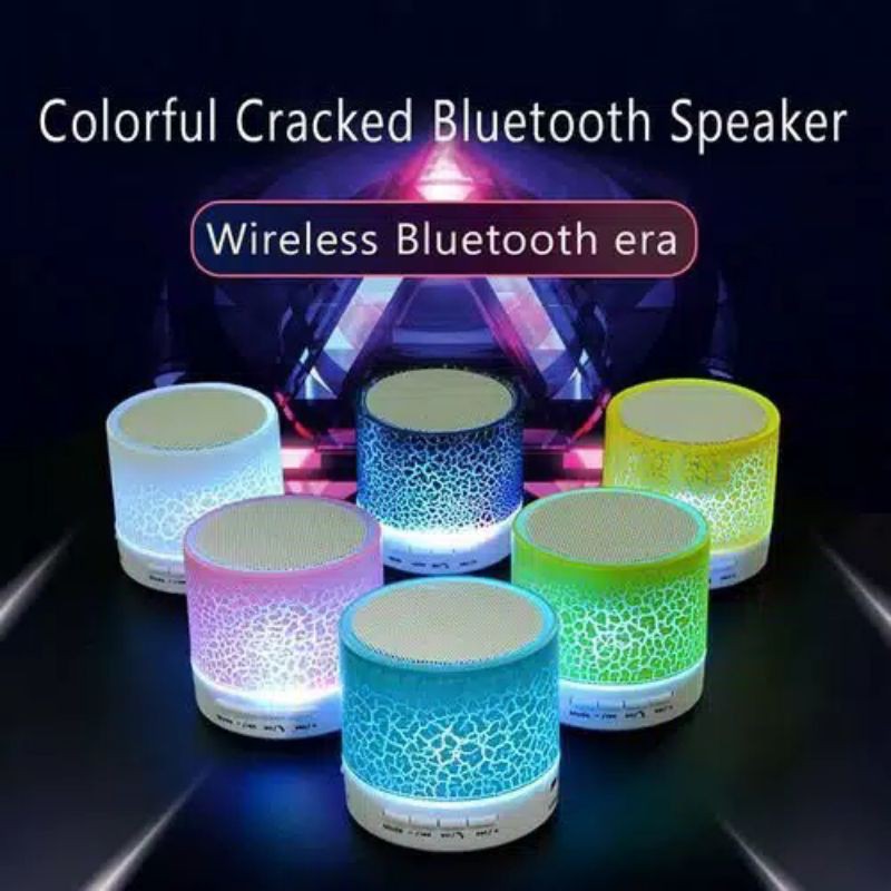 [PROMO]speaker bluetooth lampu retak music portable mini support mmc usb flashdisk