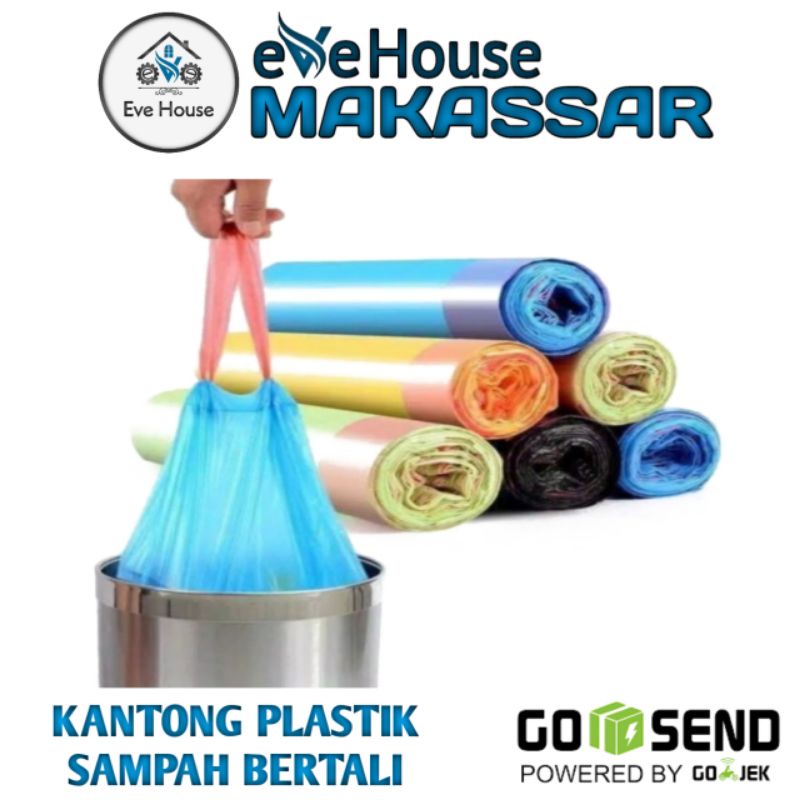 Makassar V122 Kantong plastik sampah roll pelastik sampah dilengkapi dengan tali